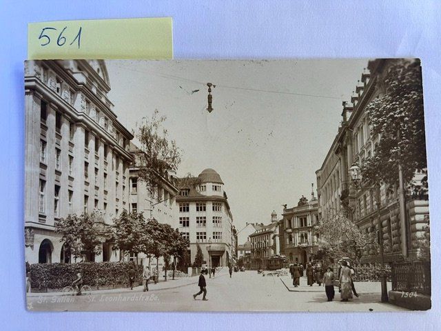 Cartoline postali: alte Ansichtskarte St. Gallen Leonhardstrasse, 1917 – Usato da Niederwil AG venduto da dahu75