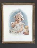 Nestlé Baby Kindermehl - Alte Rahmenwerbung 1900