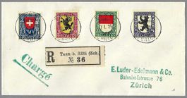 1924, PJ SATZBRIEF, JEDE MARKE VOLL-0 TANN 7.I.25, LUXUS!