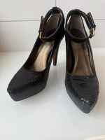 Schwarze Pailletten-Pumps, neu, Navyboot, Gr. 37.5, NP 369!