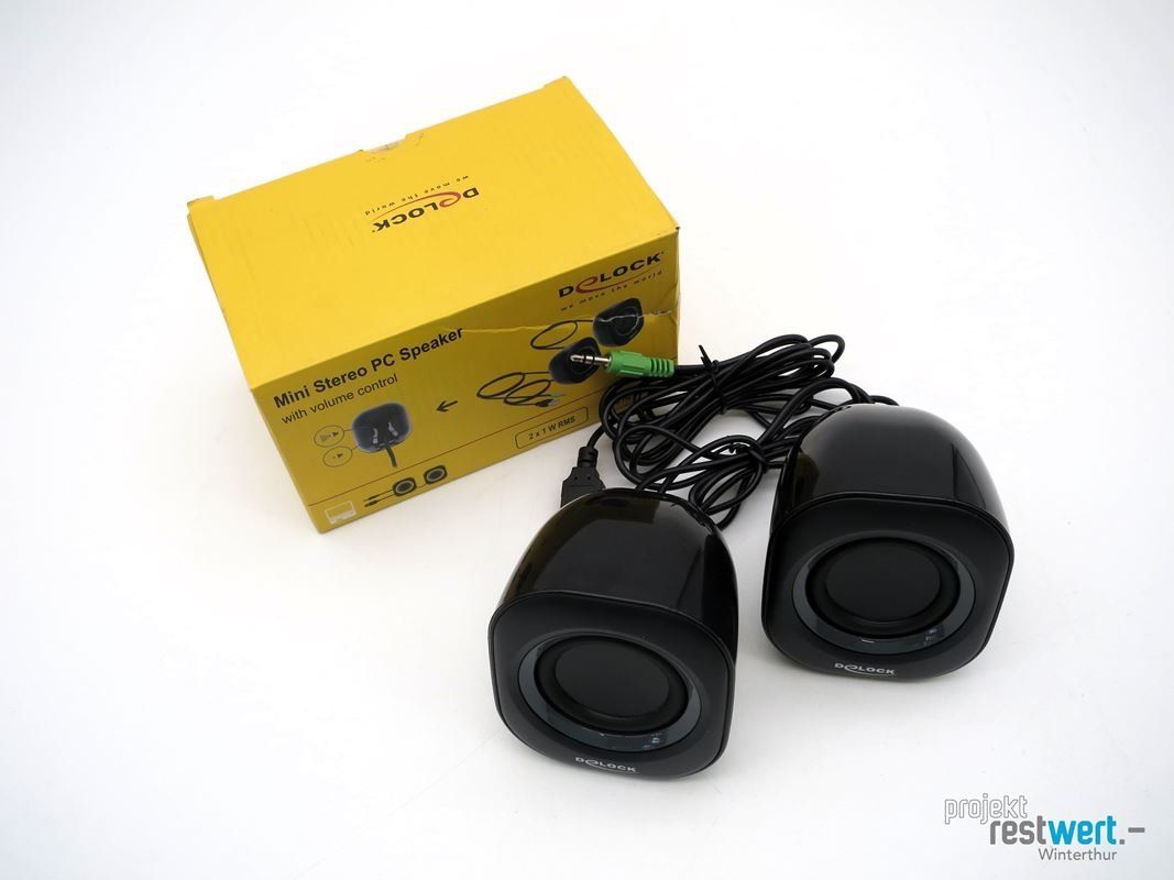 Lautsprecher: DELOCK Mini Stereo Lautsprecher – Neu (gemäss Beschreibung) aus Winterthur von Restwert_Winterthur