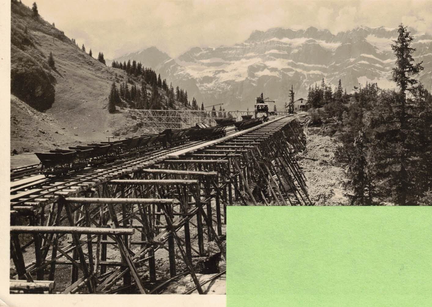 Cartoline postali: Bau der Staumauer Garichte – Nuovo (secondo la descrizione) da Richterswil venduto da solalex