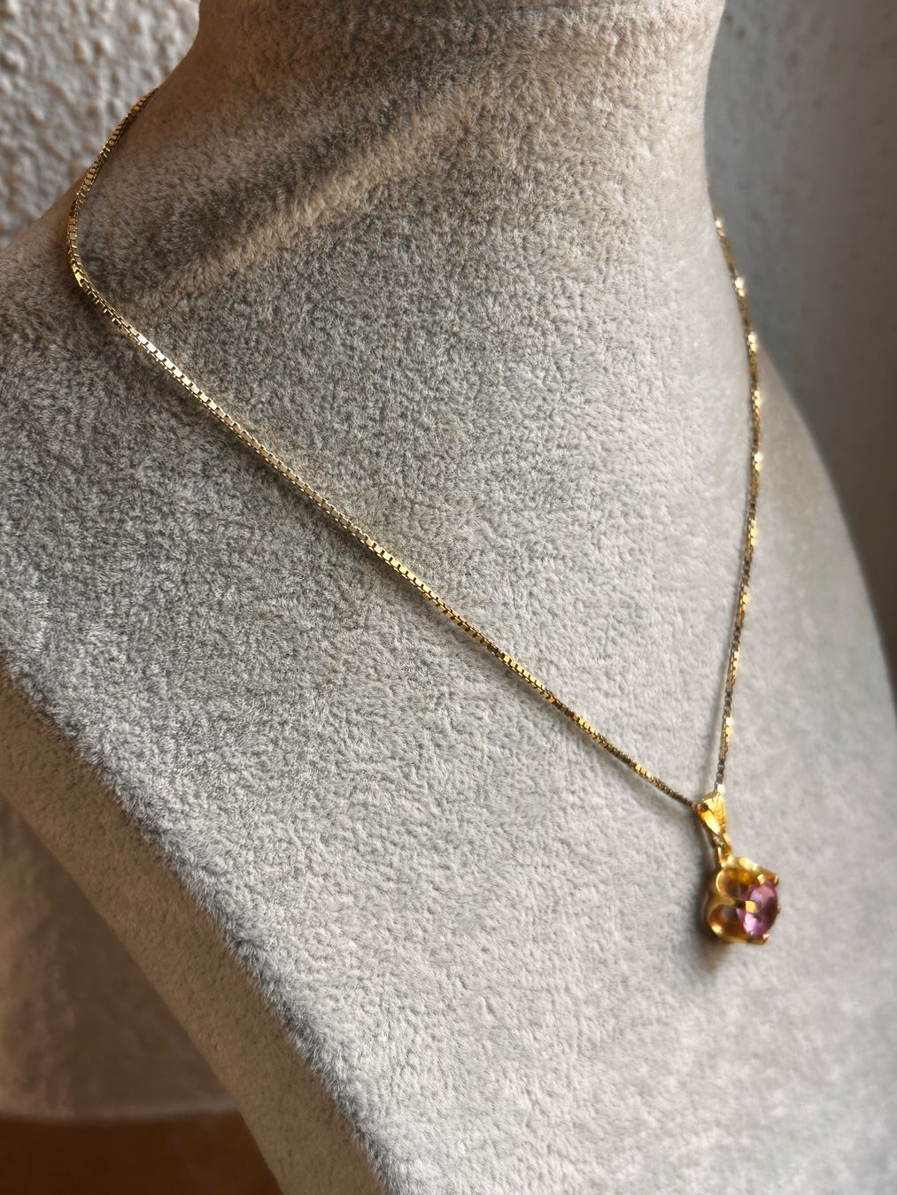 Catenine: Kette mit rosaroter Blume – Usato da Basel venduto da bellespirit 5