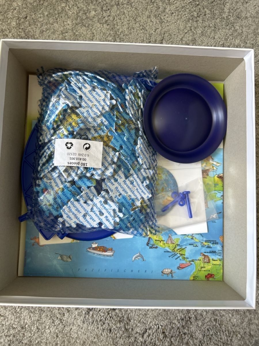 Ravensburger Puzzle: Ravensburger 3D Puzzle Globe - 180 Pieces - Complete! – Nuovo e nell'imballaggio originale da Herrliberg venduto da S.Renner 2