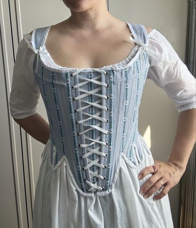 Korsett Barock / Rococo Blau Edelweiss