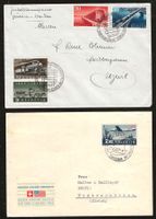 1947 : 2 Briefe (Werbemarken + Flugpost)