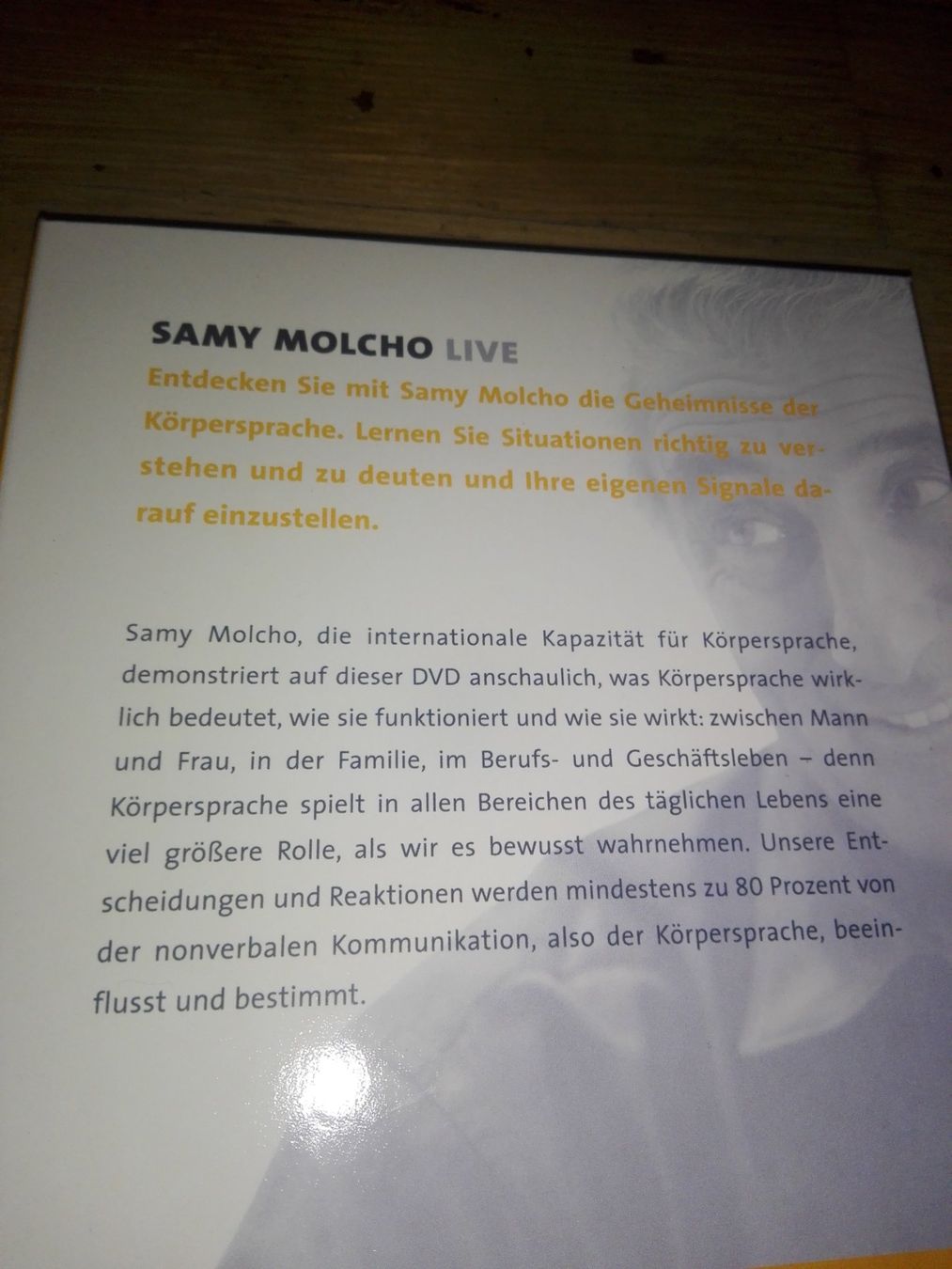 Alle DVDs: Samy Molcho - Live    (Zwei Teile) – Gebraucht aus St.Gallen von elk2022 6