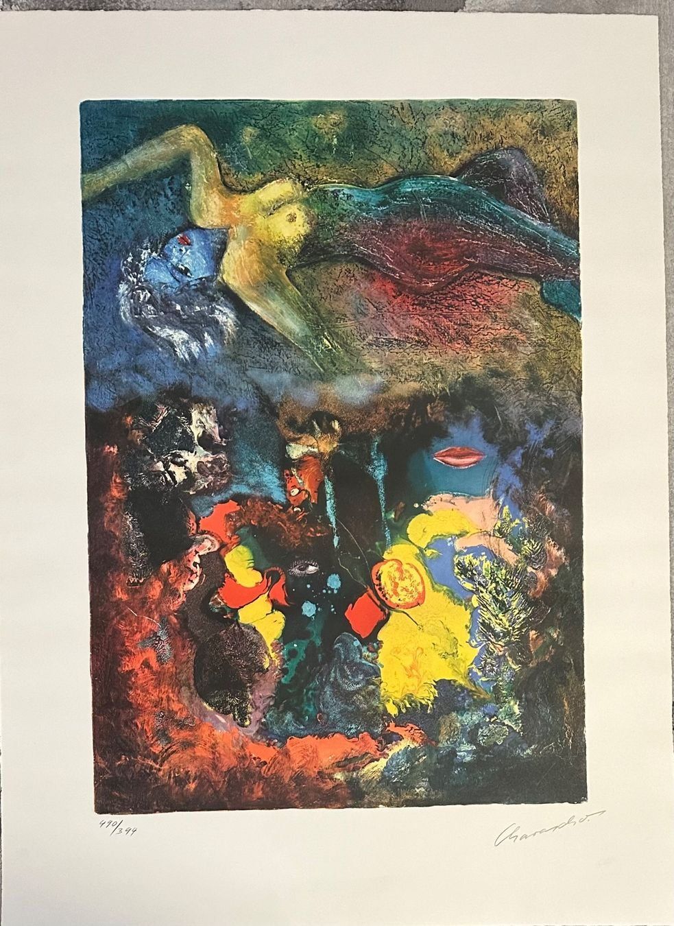 Grafica & Litografie: Fred Charascho LITHOGRAPHIE GRÖSSE 81X59CM – Usato da Gersau venduto da kunst-online 3