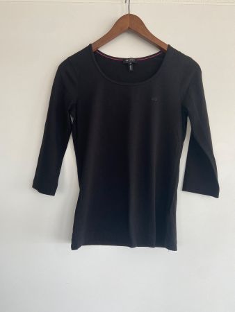 ESCADA Luxus Yoga Top Gr. S, mattschwarz und feinste BW