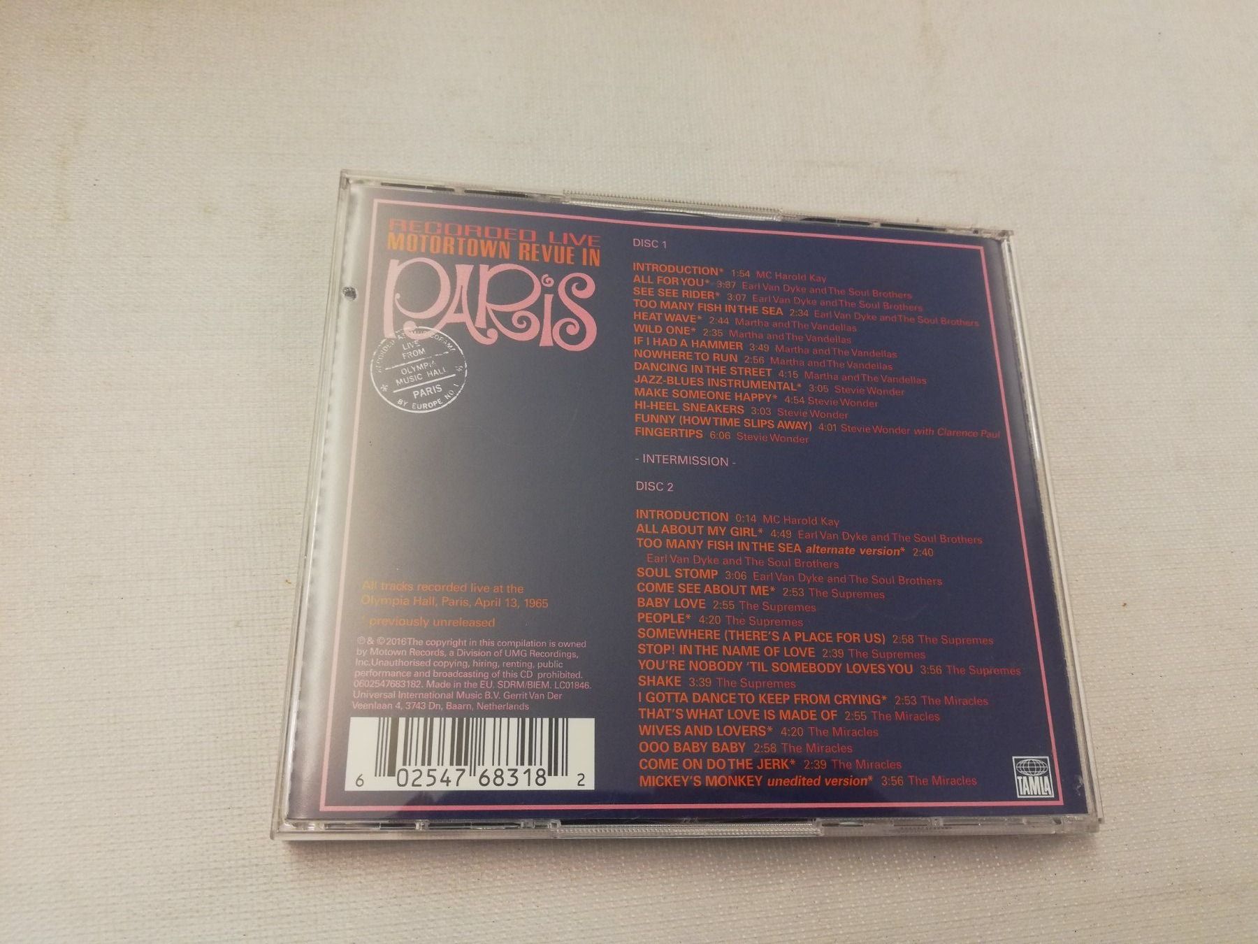 CD: MOTORTOWN REVUE IN - PARIS – Usato da Bern venduto da Vinylsound.ch 1