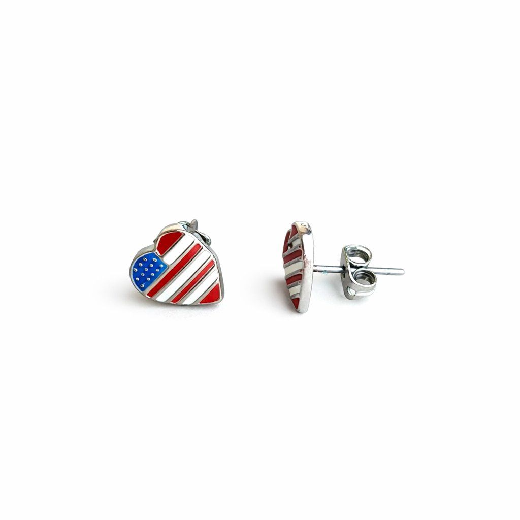 Orecchini pendenti & Orecchini a lobo: Herz Ohrstecker USA Look 1 cm – Nuovo e nell'imballaggio originale da Fully venduto da VaneaSelection 5