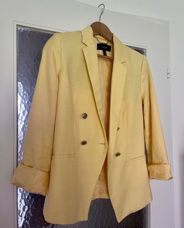 Blazer Mango Suit Buttercup Baumwolle-Leinen Grösse M