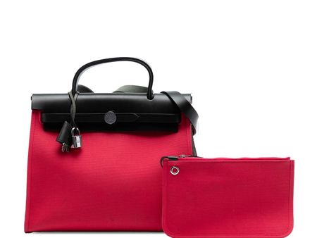Hermès Herbag Zip 31 Pink/Schwarz – ausgezeichneter Zustand