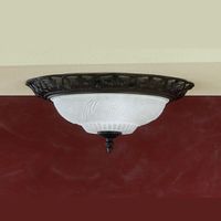 Deckenleuchte, Braun, Rund, 38 cm Ø