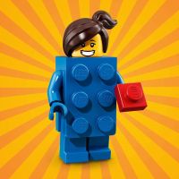 BLUE LEGO GIRL MINIFIGURE 71021 serie 18 " PARTY "  new‪
