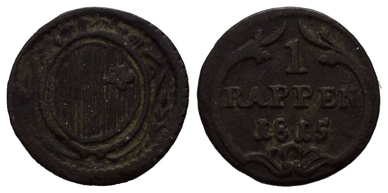 Tutti le monete: Schwyz Rappen 1815  /262 – Usato da Trimbach venduto da Solothurn1