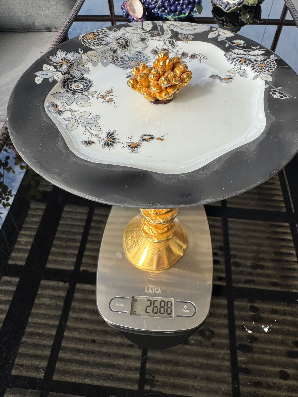 Tutte le decorazioni: Schale, Etagère, handbemalt, Bronze Paris – Usato da Burgdorf venduto da Tanthony 1