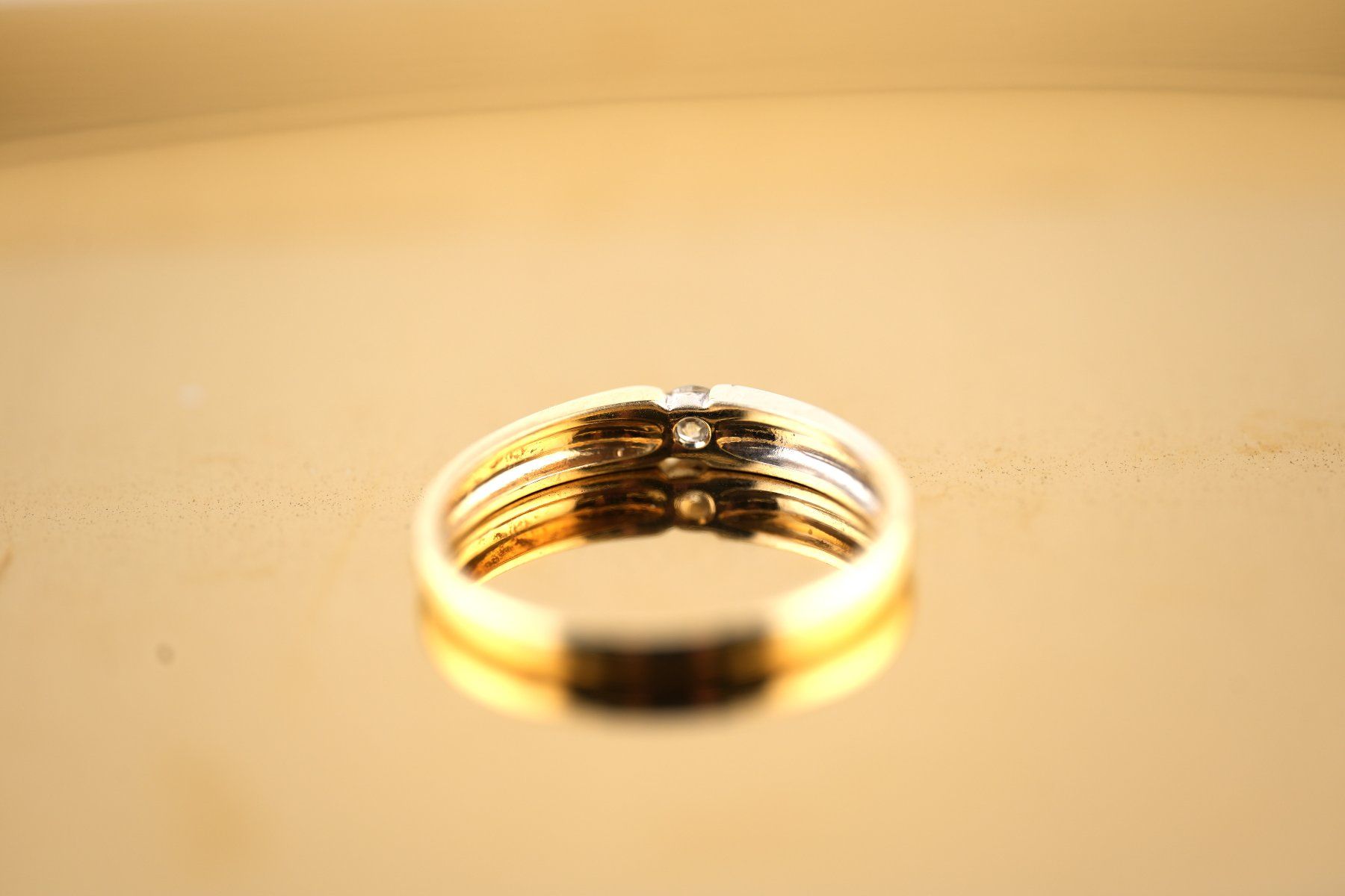 Anelli: Goldring 14K mit Diamant – Usato da Basel venduto da Vip24 3