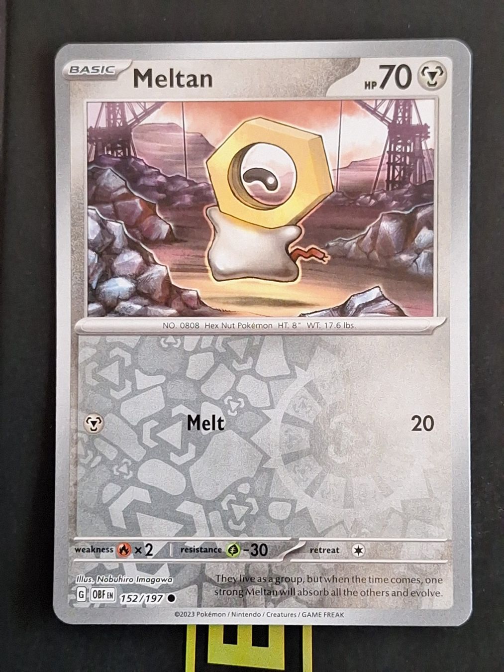 Pokémon Carte collezionabili: Meltan - Pokemon Reverse Holo Obsidian Flames – Usato da Altstätten SG venduto da GGsGameshop