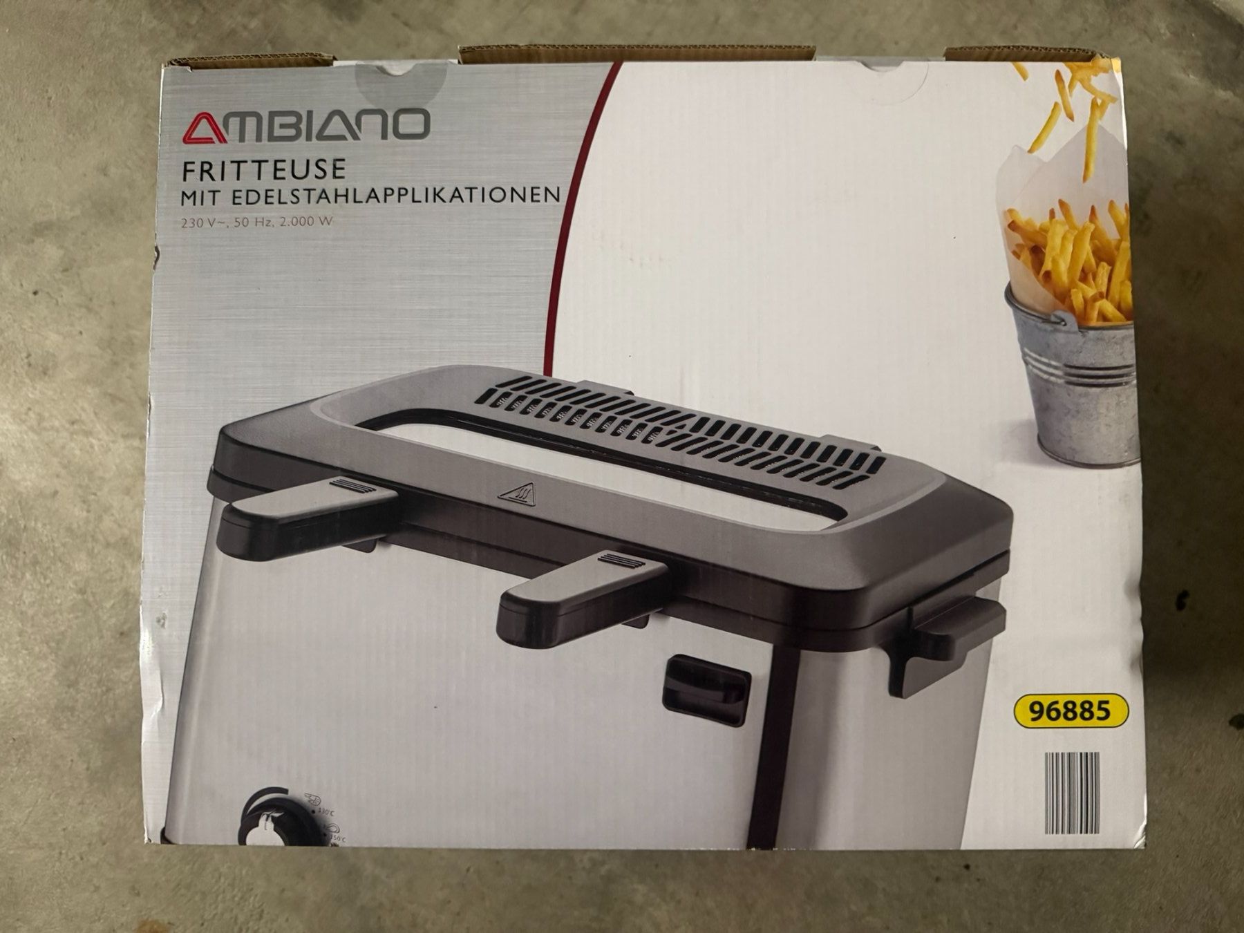 Ambiano Küchengeräte: Fritteuse Ambiano Edelstahl – Neu und originalverpackt aus Winterthur von Ferraristern 1