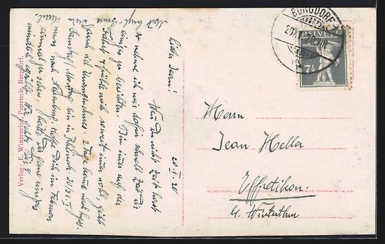 Cartoline postali: Burgdorf, Bahnhofquartier mit Technikum – Usato da Berlin venduto da bartko-reher 1