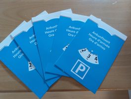 Parkscheiben, blau, Schweiz, neu, ungebraucht, 5 Stück!