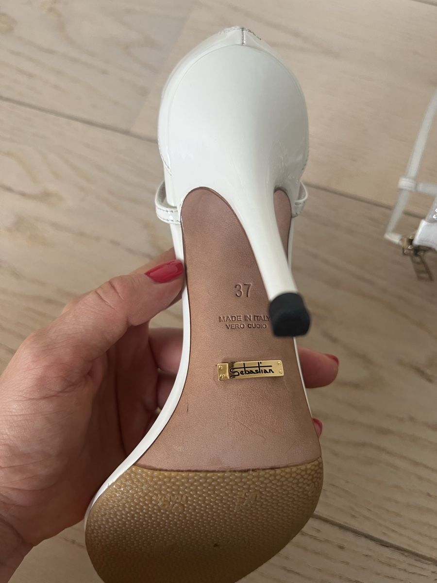 Damenschuhe: Sebastian Milano White Heels, Size 37, EUC, Summer! – Neu (gemäss Beschreibung) aus Dully von rev_l7jp 5
