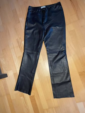 Vintage Echtlederhose von Piu-Piu, Gr. 38, Dunkelbraun