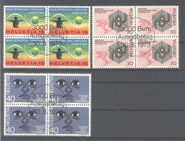 1973, Sonderpostmarken, Viererblöcke, ET