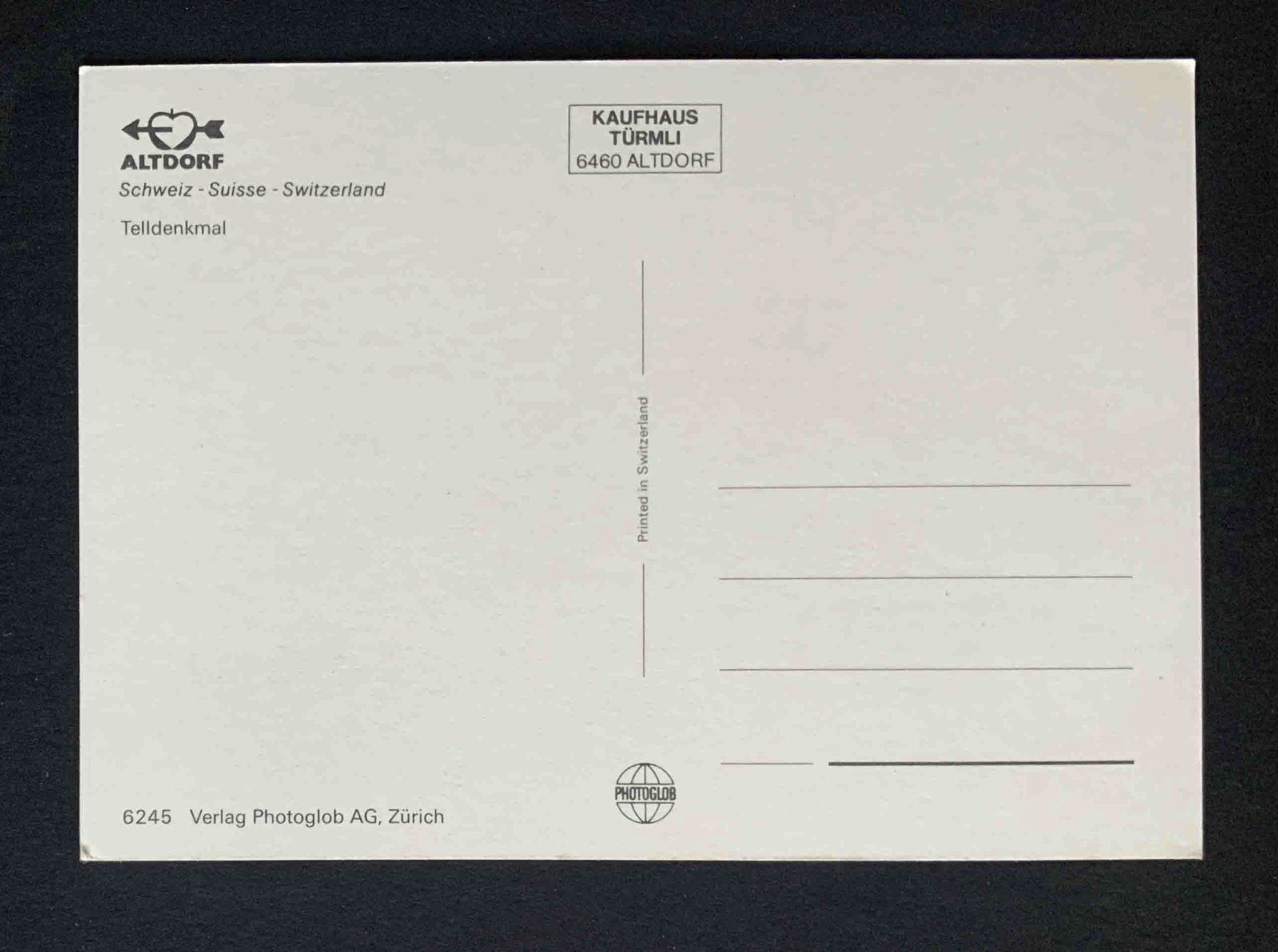 Cartoline postali: AK Altdorf Telldenkmal – Usato da Goldau venduto da artelier1 1