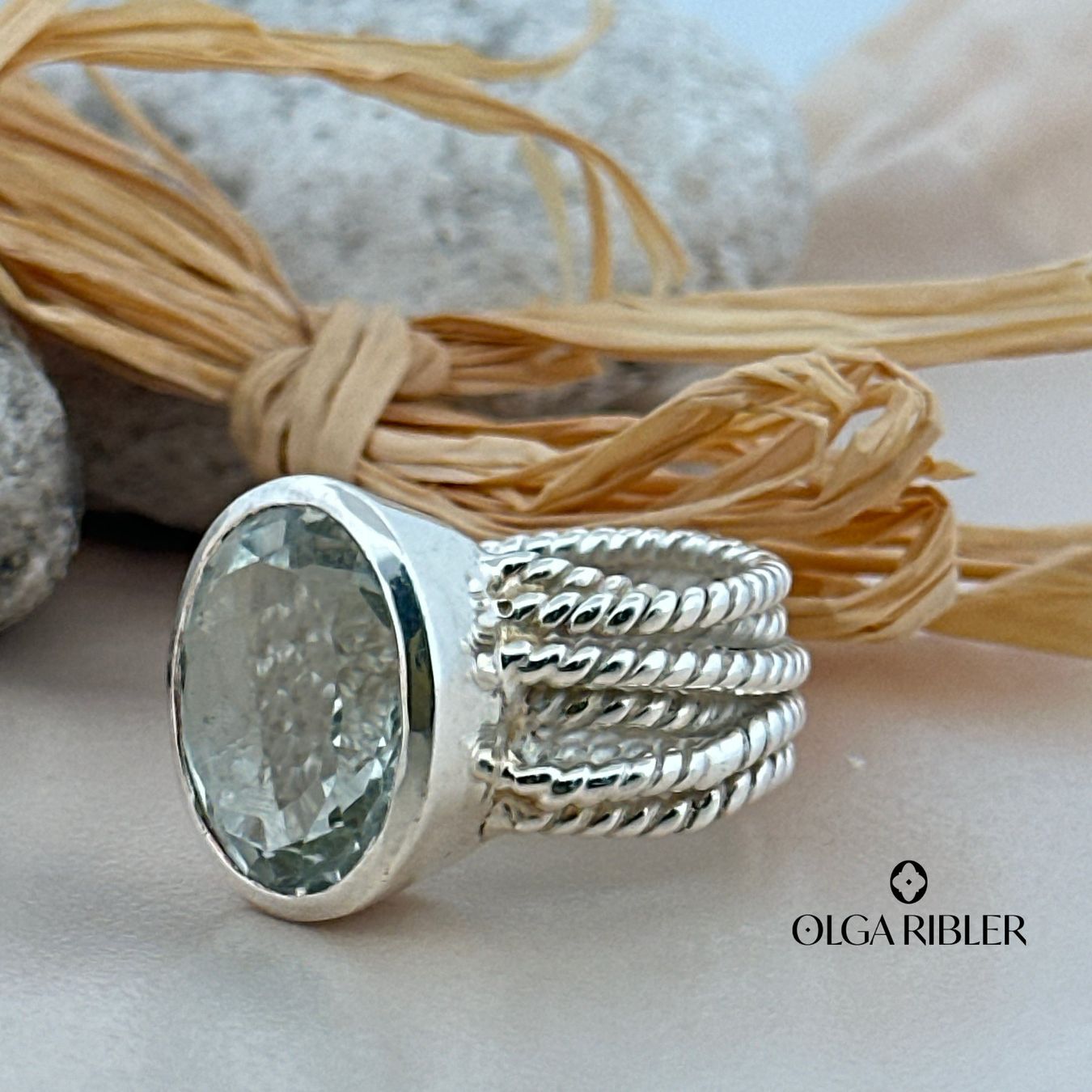Olga Ribler Ringe: Spaghetti-Ring mit grünem Amethyste Gr 52 – Neu (gemäss Beschreibung) aus Luzern von byolgaribleroutlet 4