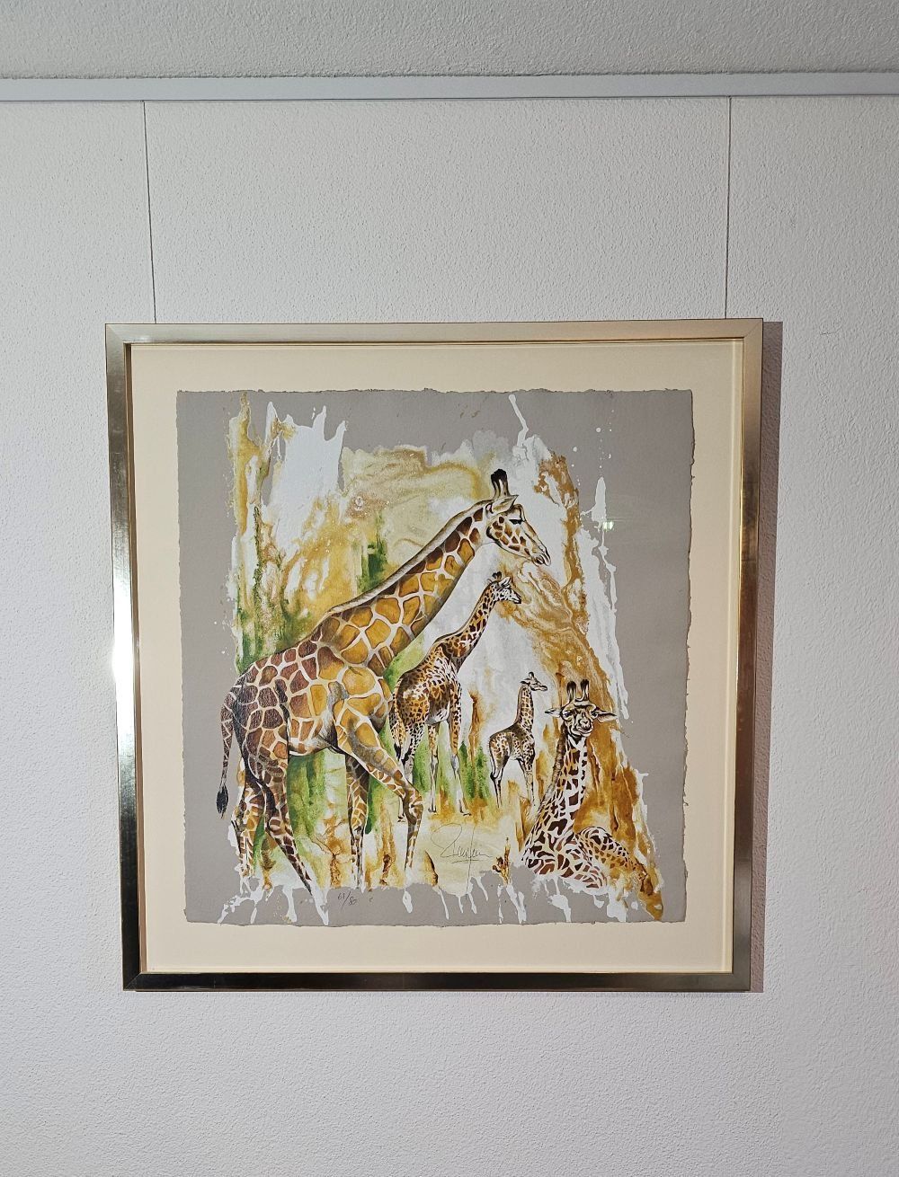 Foto & Immagini: Rolf Knie "Giraffenherde" Serigraphie, handsigniert – Usato da Kriens venduto da Chilimaus0