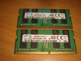 2 Stück 16gb ddr4 2133 RAM für Laptop. Samsung. Getestet.