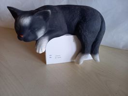 Schlafende Katze, Deko, Kantenhocker, Sammlerstück,