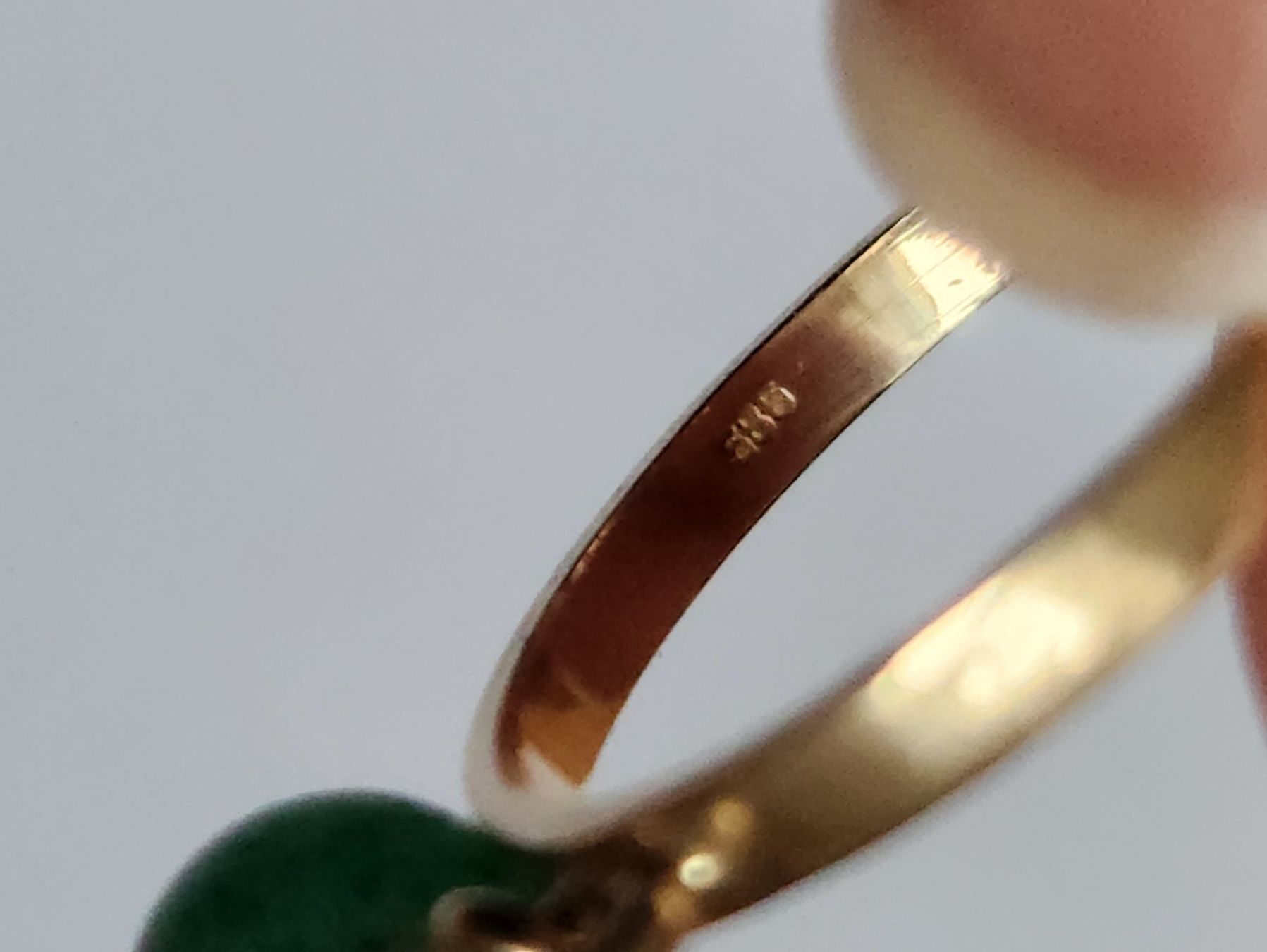 Anelli: Goldring mit grünem Stein - 585 gestämpelt – Usato da St. Gallen venduto da GIULESGG 7