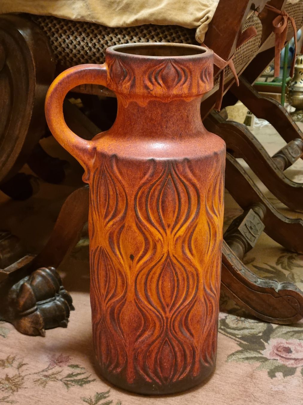 Vasi & Recipienti: Grosse Scheurich Fat Lava Bodenvase 70er – Usato da Scharnachtal venduto da devin03