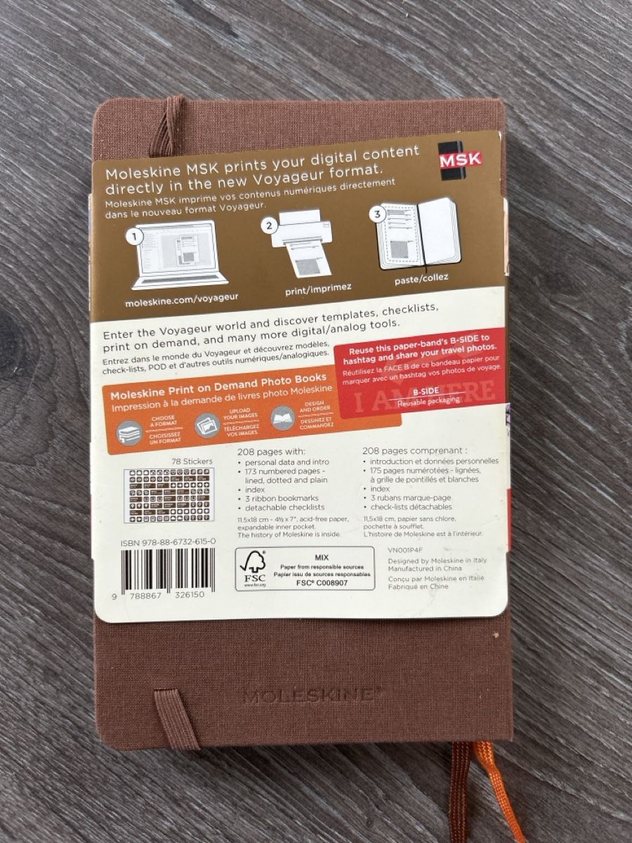 Blocs de correspondance: Moleskine Voyageur – Neuf (Voir description) à Neuchâtel par Anorak85 1
