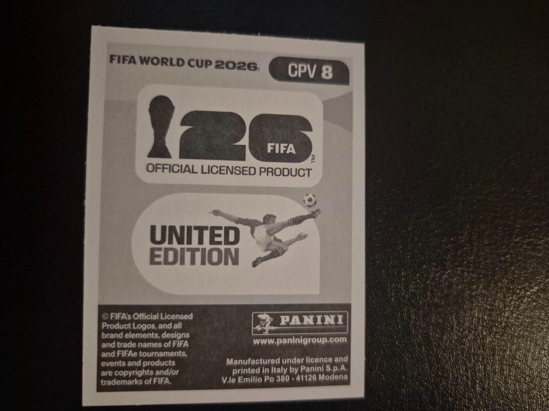 Panini Carte collezionabili: Panini WM 26 CPV 8 – Nuovo (secondo la descrizione) da Rorschacherberg venduto da AJ3108 1
