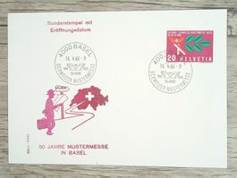 TR17 Enveloppe + Timbre Suisse 1966