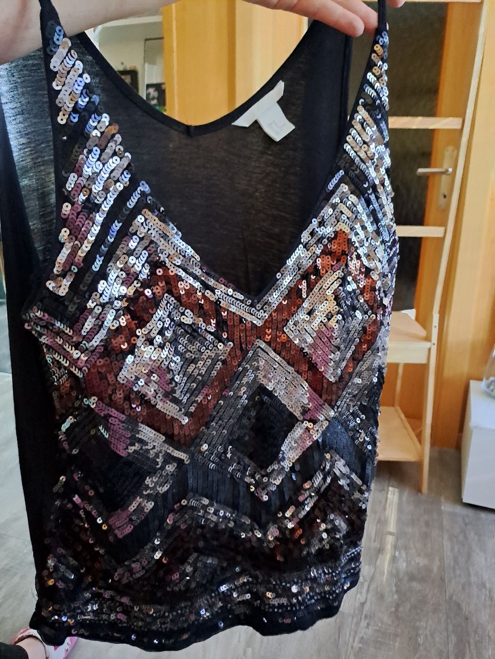 H&M Top: H&M Oberteil Pailletten Schwarz Gr. M – Usato da Rickenbach LU venduto da bishiida 2