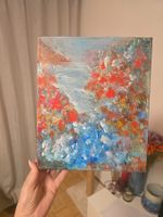 Originalgemälde Florale Abstrakt, Leinwand 20x30, Unikat!!!