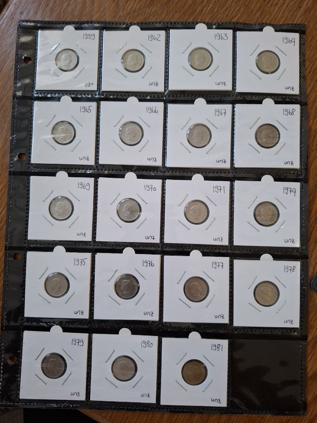 Alle Münzen: 5 Rappen Sammlung nr. 23 – Gebraucht aus Hunzenschwil von Hardrock6 4