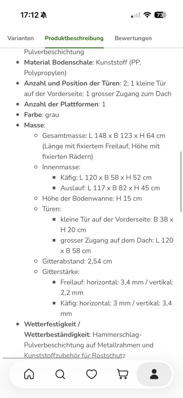 Gabbie, trasporto & Sicurezza: Kleintierkäfig mit Zubehör gebraucht – Usato da St. Gallen venduto da dso_r9l6 9