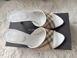 Burberry Sandalen, 37, selten getragen, weiss