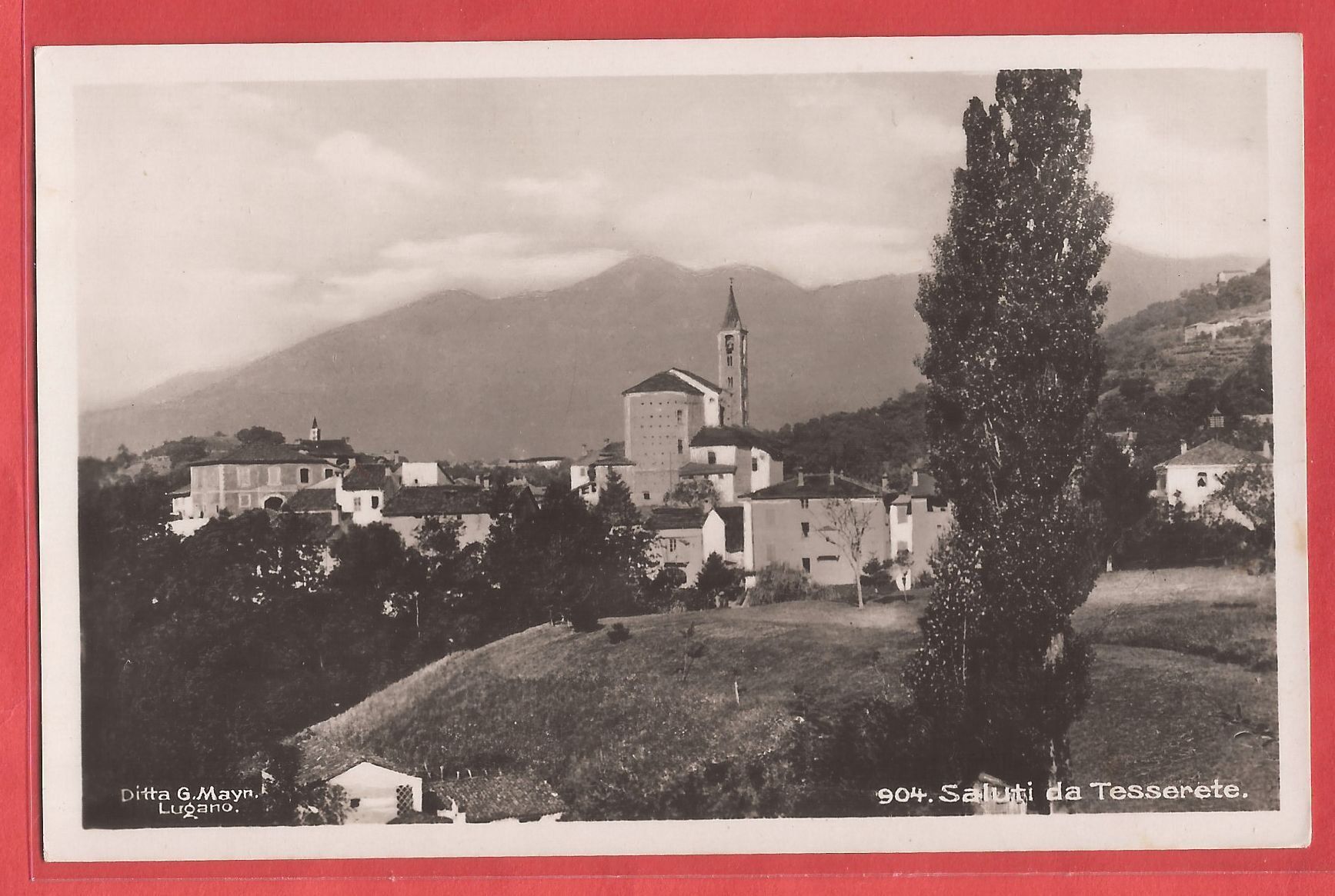 Cartoline postali: Tesserete - Fotokarte 1935 – Usato da Fislisbach venduto da Porano