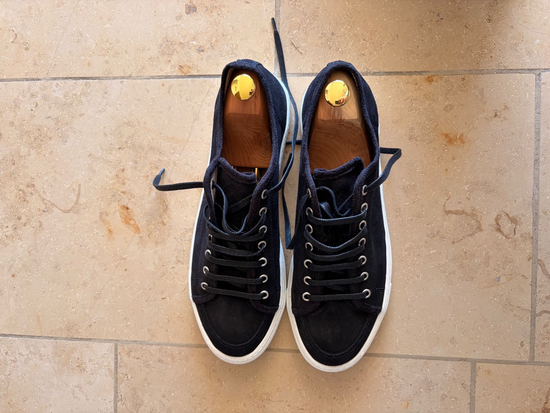 Suitsupply Herrenschuhe: Neu: SuitSupply - Leather Sneaker - 44 – Neu (gemäss Beschreibung) aus Meilen von LLM02 1