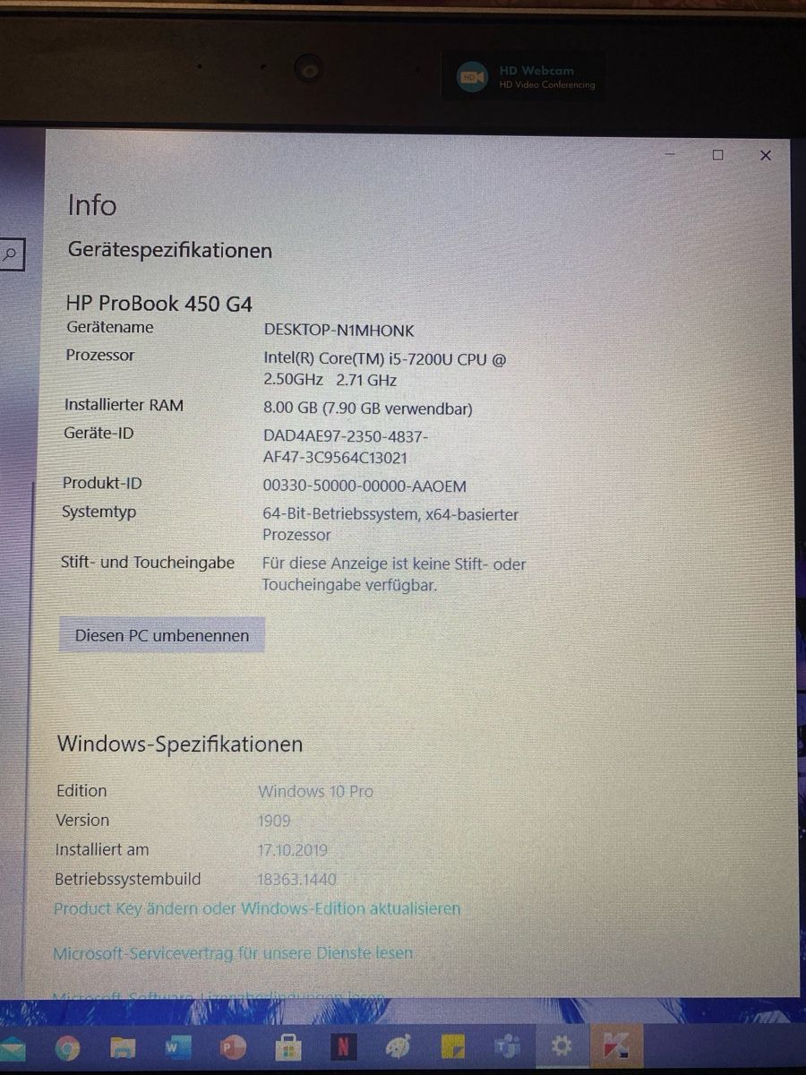 Hewlett Packard Notebooks: HP ProBook 450 G4 – Gebraucht aus Henggart von 00Silverstar00 2
