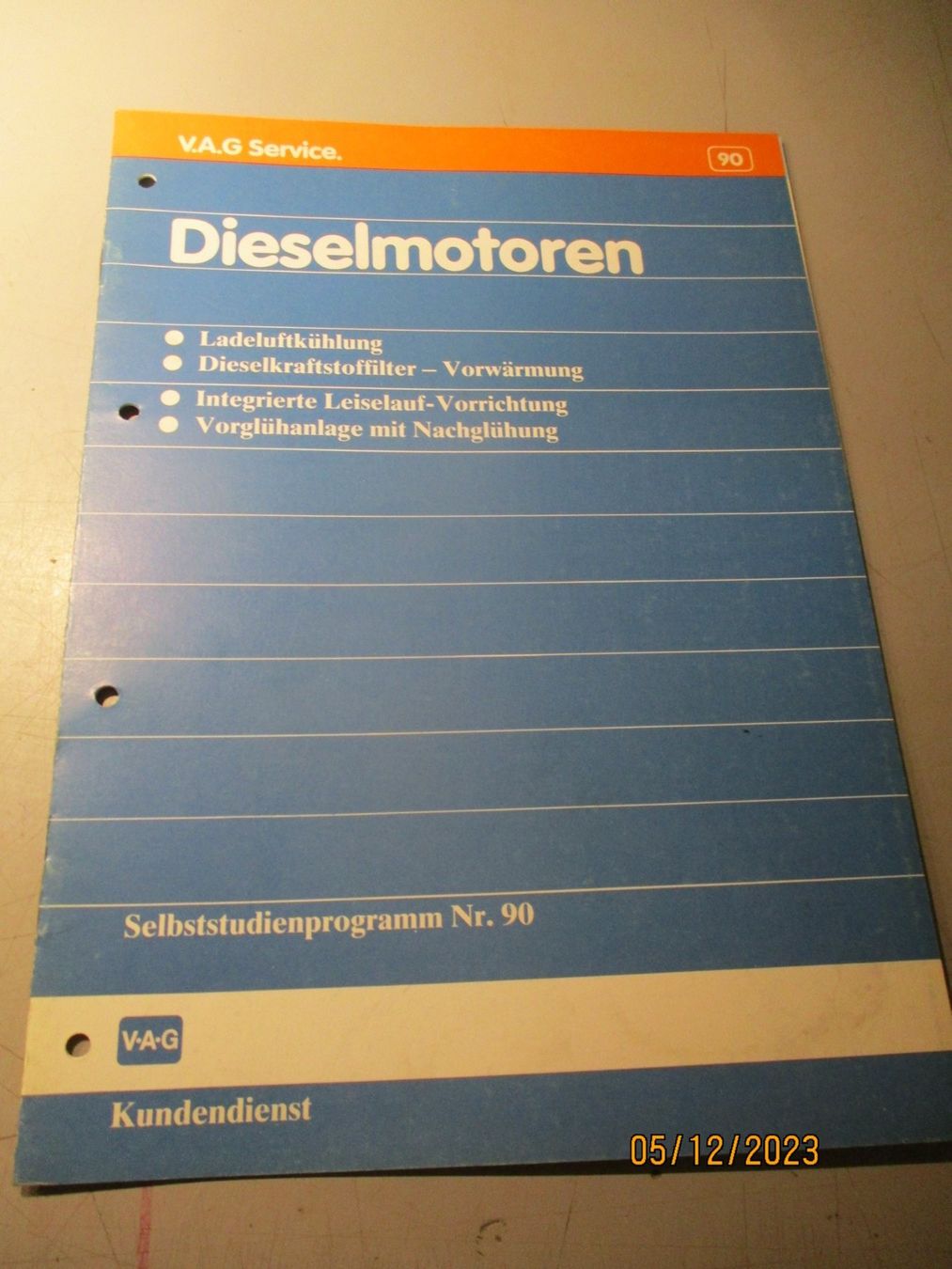 VW Documenti: VAG SELBSTSTUDIENPROGRAMM 90: DIESELMOTOREN VW AUDI – Usato da Langnau i. E. venduto da Superseven69