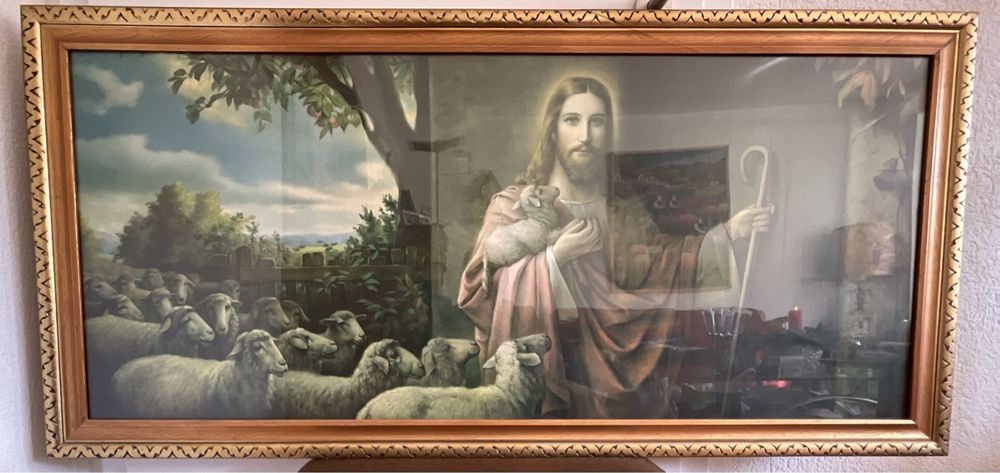 Jesus Bild L 124 cm H 60 cm Eine Herde und ein Hirte Kaufen auf Ricardo