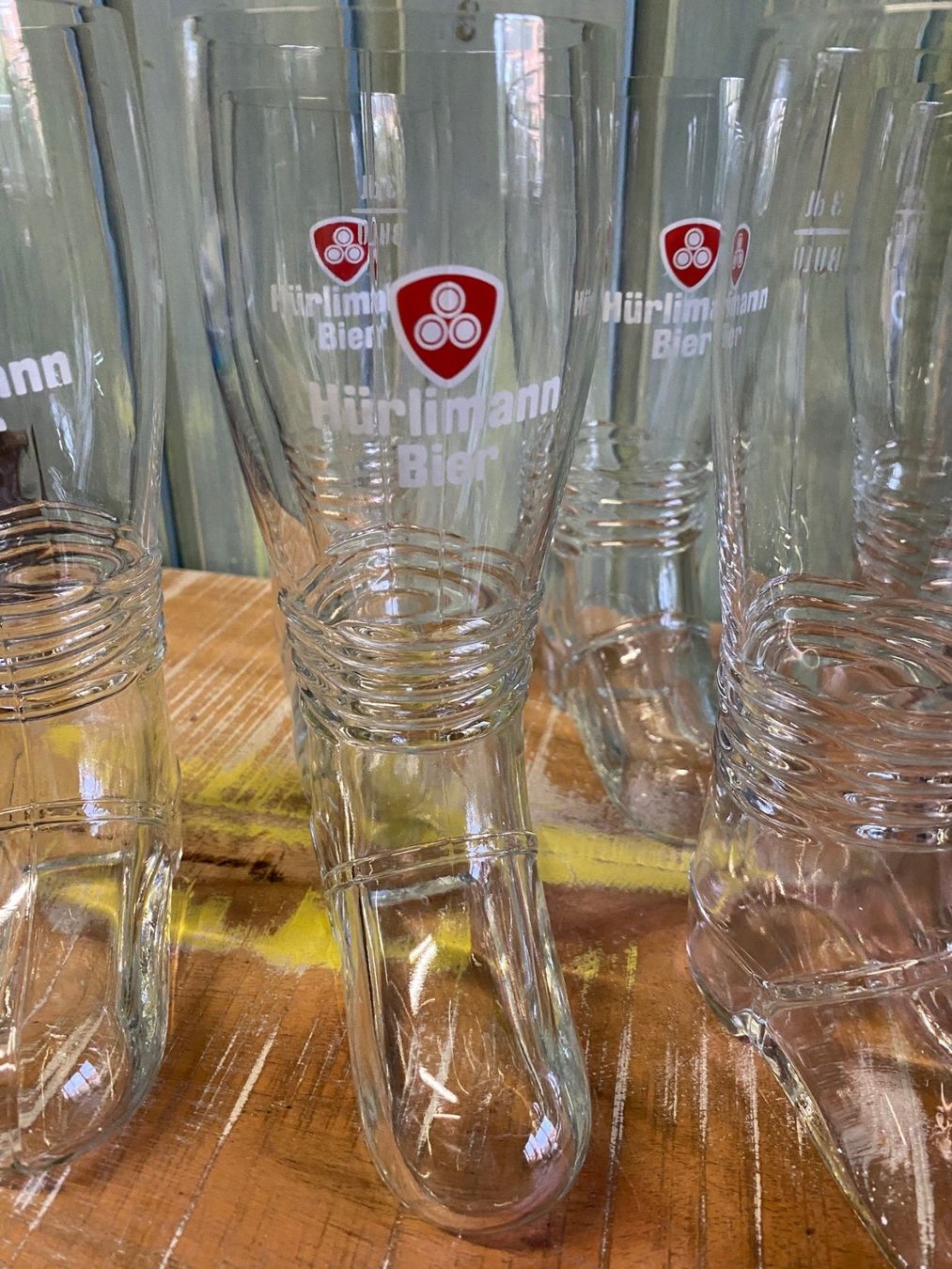 Hürlimann Bicchieri: Biergläser Stiefel Hürlimann – Nuovo (secondo la descrizione) da Bätterkinden venduto da Aendru64